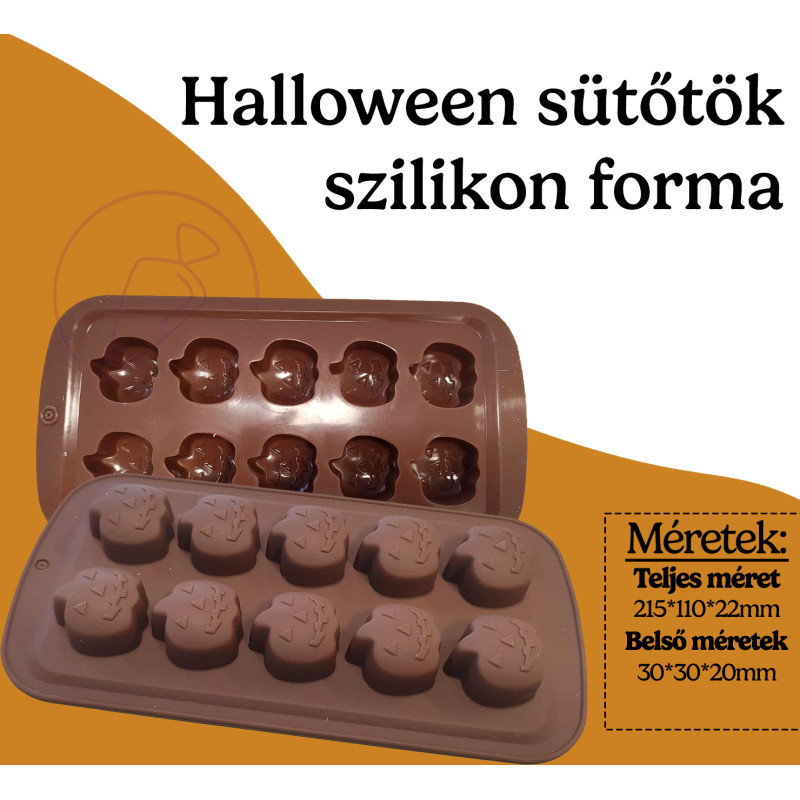 Pumpkin halloween silicone mold 10 cavities