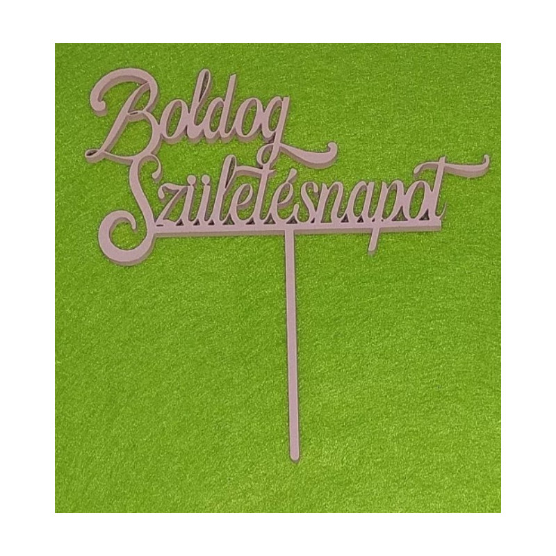 Happy Birthday Pink Cake Topper 2.