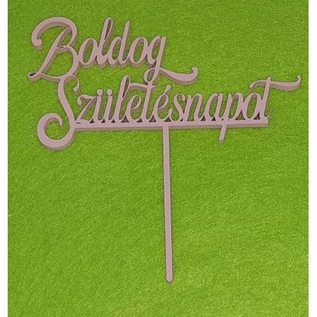 Happy Birthday Pink Cake Topper 2.