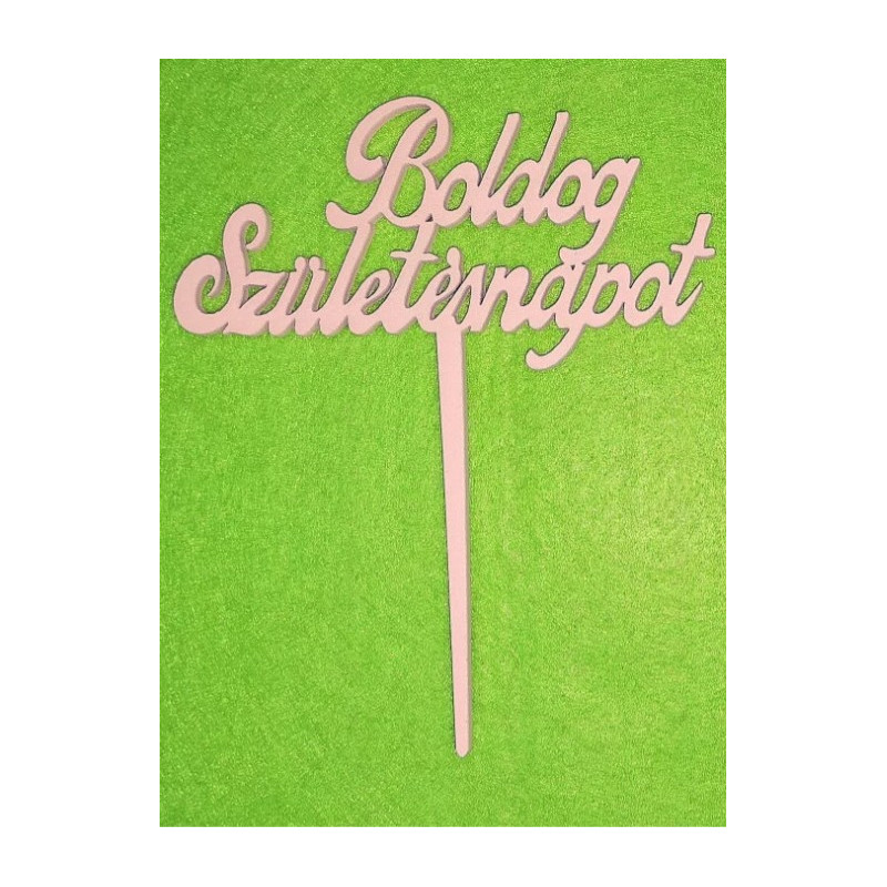 Rózsaszín Boldog születésnapot beszúró