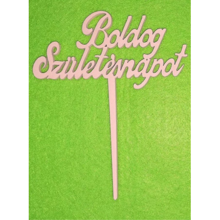 Rózsaszín Boldog születésnapot beszúró