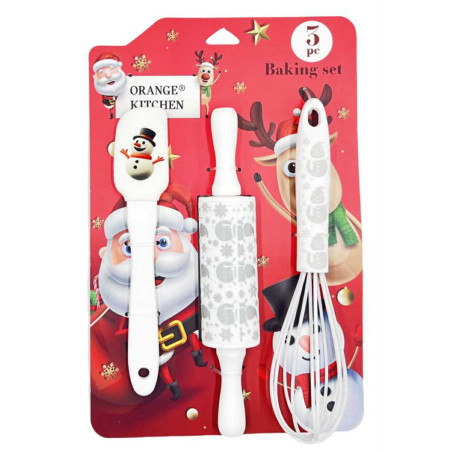 White Christmas mini baking set of 3