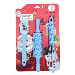 Blue Christmas mini baking set of 3