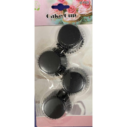 Fekete fényes mini muffin papír / kapszli (50db/csomag)