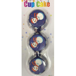 Kék hóemberes muffin papír...