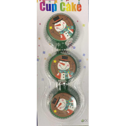 Zöld hóemberes muffin papír...