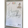 Happy Birthday Ezüst Szülinapi beszúró torta oldalára
