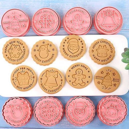 Christmas cutter & embossing 4. set of 8