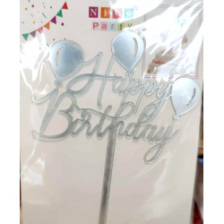 Ezüst Happy Birthday beszúró