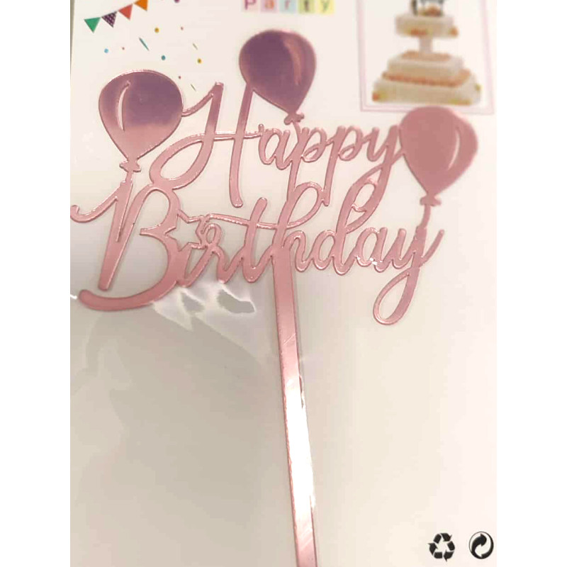 Rosegold Happy Birthday beszúró