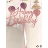 Rosegold Happy Birthday beszúró
