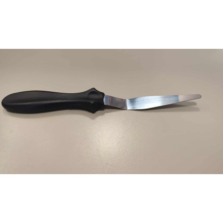 Fekete hajlított díszítő kenőkés 22cm