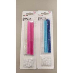 Pink or blue color candle set