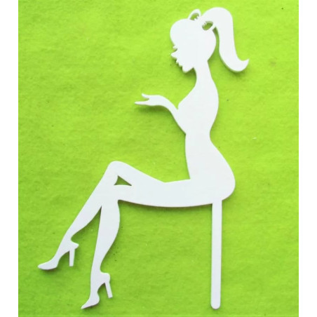 Csajos Barbies beszúró fekete / fehér