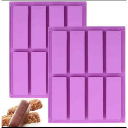 Granola bar silicone mold 8-cavity