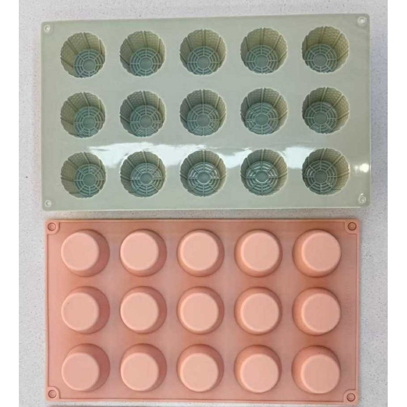 15-cavity small woven baskets silicone mold