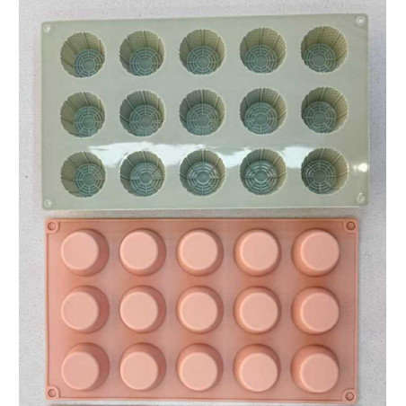 15-cavity small woven baskets silicone mold