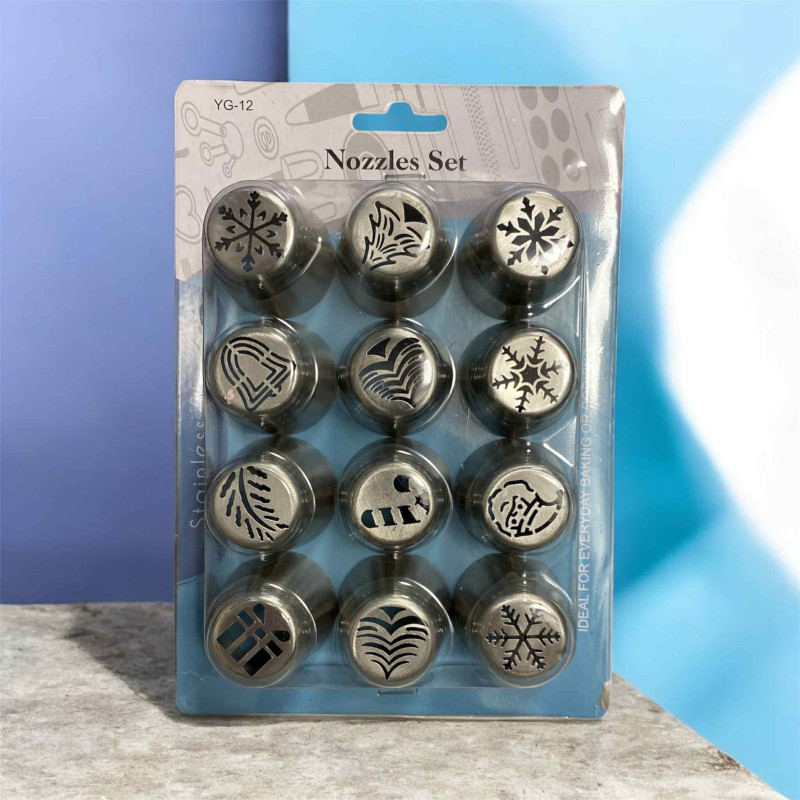 Christmas Russian nozzles set of 12
