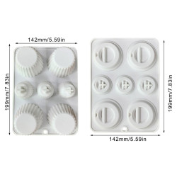 Coffee Cups and Lids 3D Mousse Silicone Mould