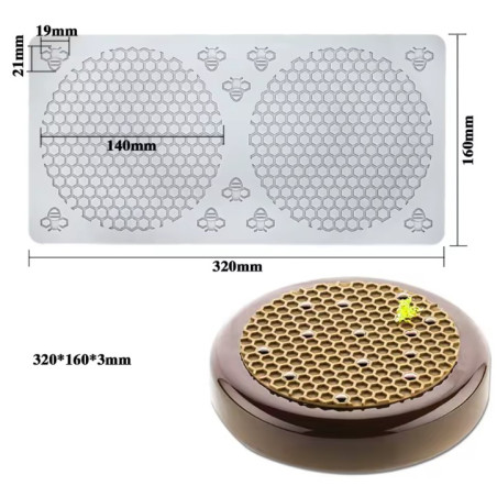 Szilikon dekor forma nagy méhsejt