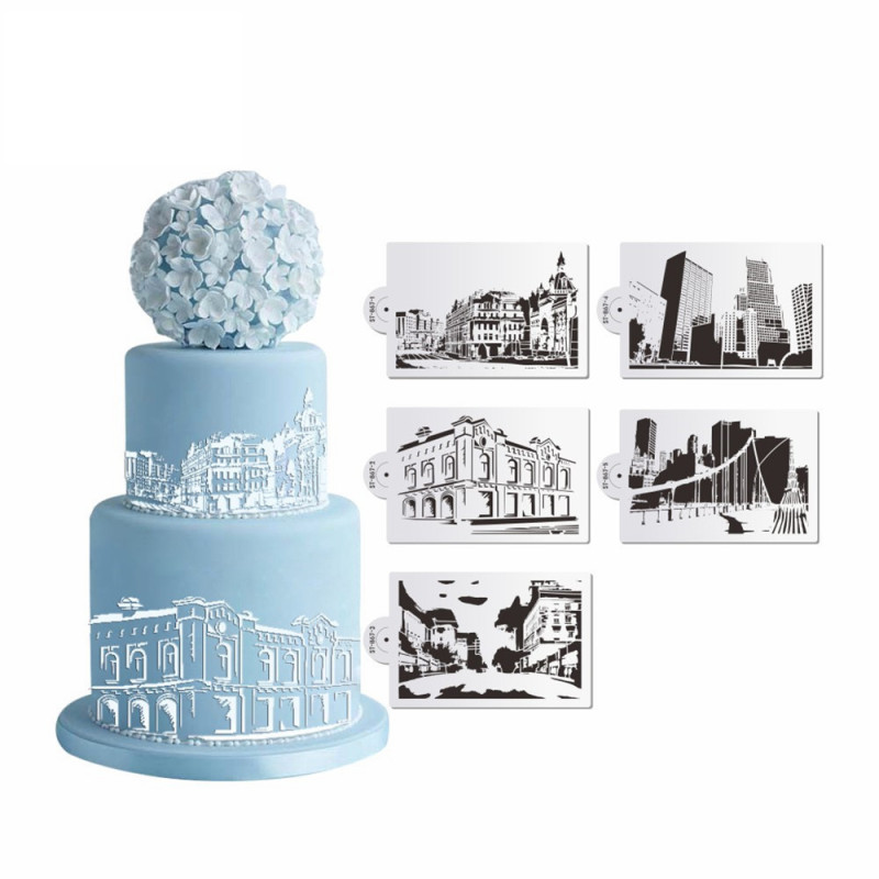 Városképek Stencil