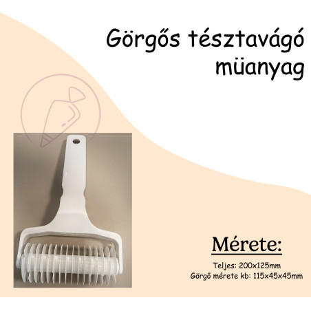 Görgős müanyaga tésztavágó