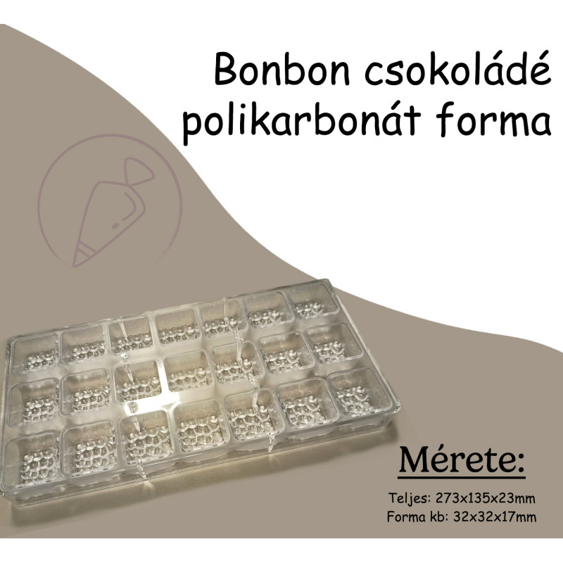 Bonbon csokoládé polikarbonát 21db forma/tábla