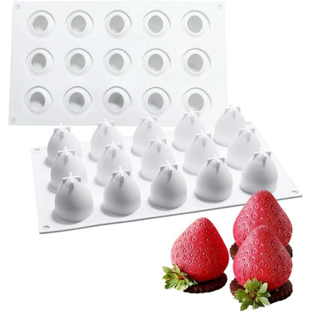 Eper mousse szilikon forma