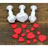 Hearts plunger cutter set of 3