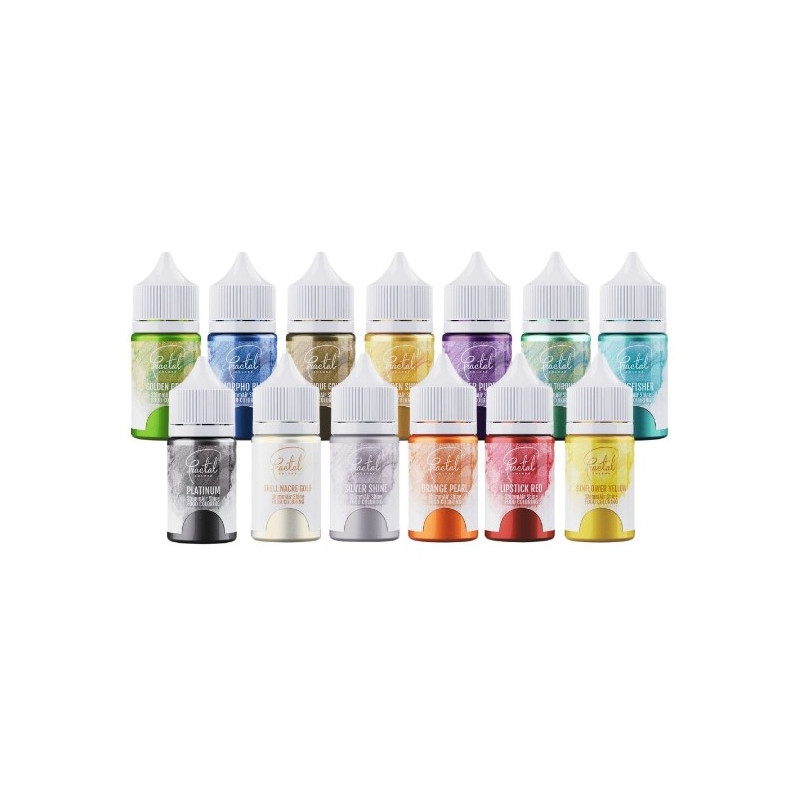 FRACTAL ShimmAir Golden Turquoise (E171-es) selyemfényű folyékony ételfesték