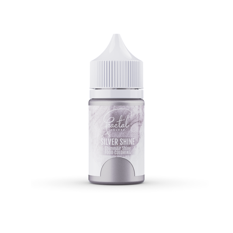 FRACTAL ShimmAir Silver Shine (E171-es) selyemfényű folyékony ételfesték