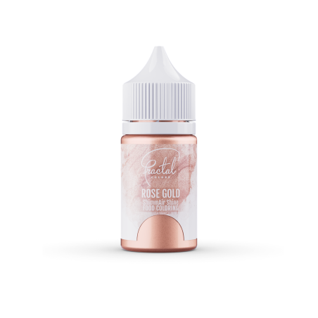 FRACTAL ShimmAir Rose Gold (E171-es) selyemfényű folyékony ételfesték