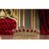 Tiara golden with red gems