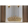 Tiara golden with transparent gems