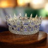 Large silver crown with transparent gems