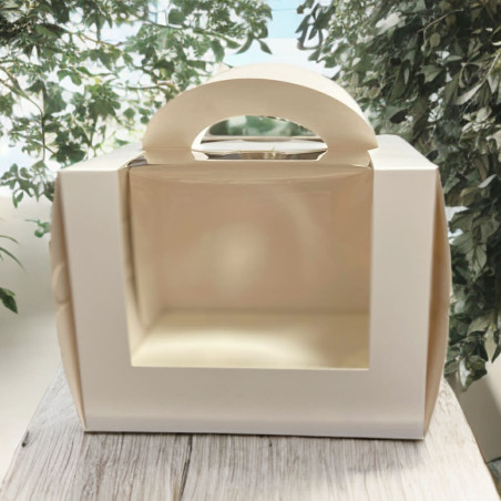 Ablakos tortadoboz 21x21x17 cm