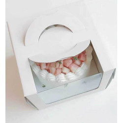 Ablakos tortadoboz 26x26x17 cm