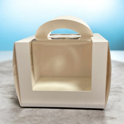 Ablakos tortadoboz 26x26x17 cm