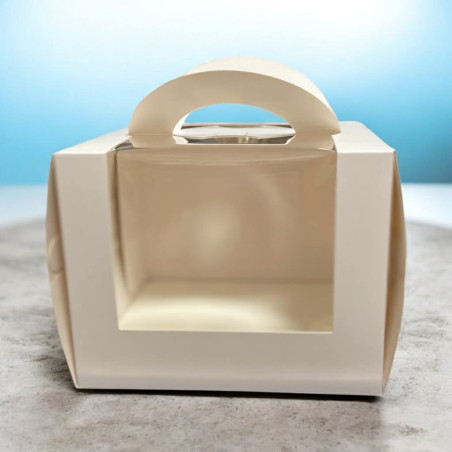 Ablakos tortadoboz 26x26x17 cm