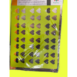 Csokoládé nagy sablon szívek