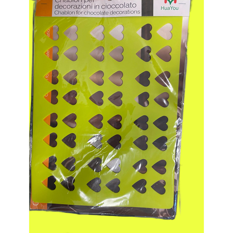 Csokoládé nagy sablon szívek