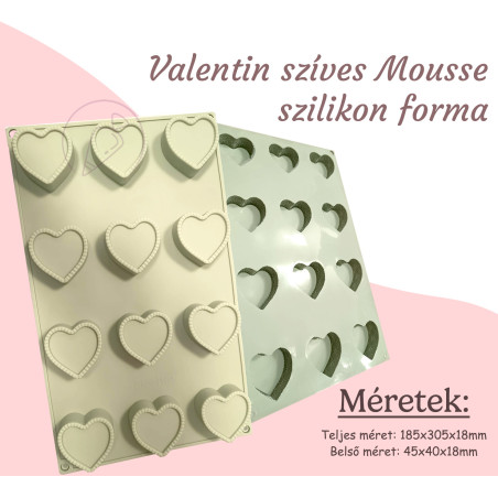 Valentin napi szív mousse szilikon