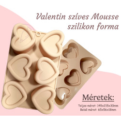 Valentine heart silicone mold