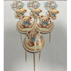 Macis beszúró tortadísz 6db-os