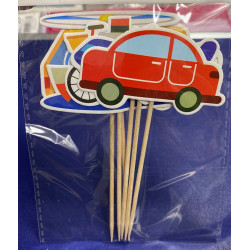 Vehicles cupcake topper 6pcs