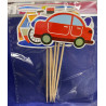 Vehicles cupcake topper 6pcs