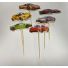 Sports cars cupcake topper 6pcs