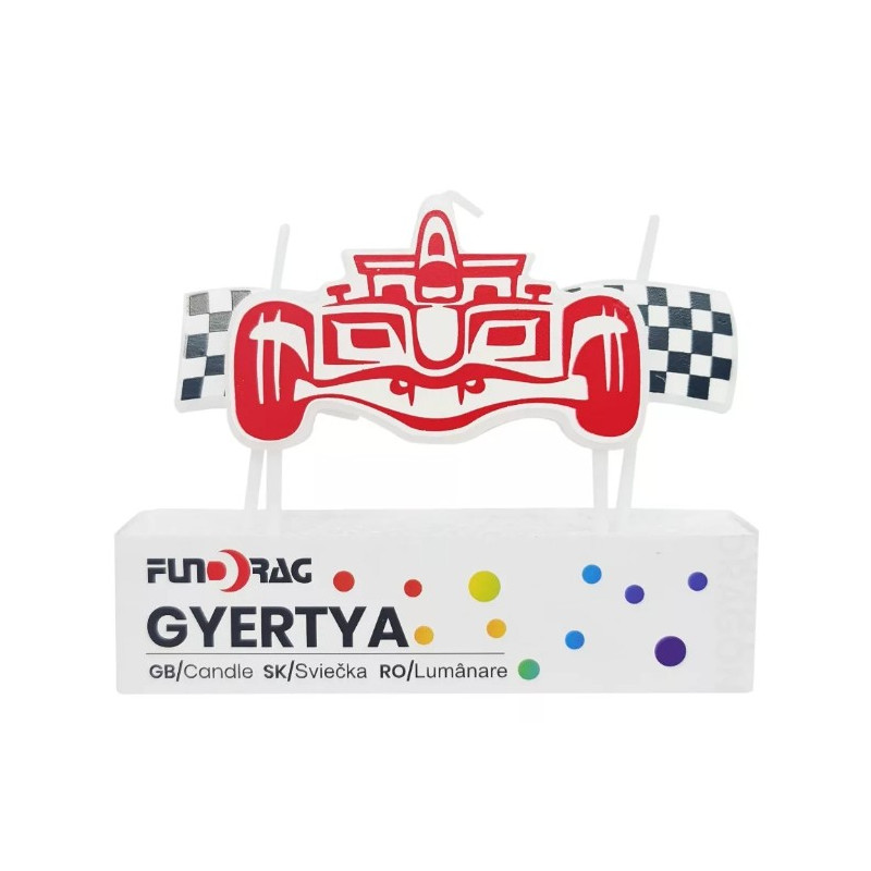 Versenyautós torta gyertya 2
