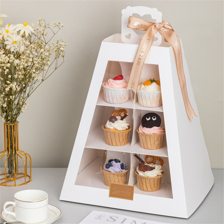 Desszertes doboz háromemeletes