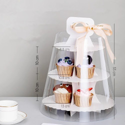 Muffin doboz átlátszó kétemeletes